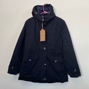 WenVen blk full zip and button up winter coat pockets removable hood jacket